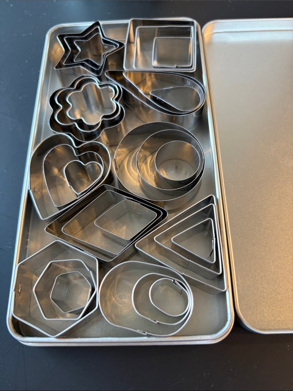 Stainless Steel Assorted Cookie Cutter Set - Silver Shapes